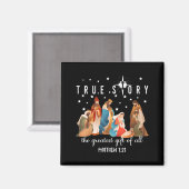 The Greatest Gift For All Christmas Nativity Jesus Magnet (Vorderseite/Rückseite)