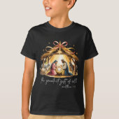 The Greatest Gift Of All Christmas Jesus Christian T-Shirt (Vorderseite)