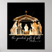 The Greatest Gift Of All Nativity Scene Christian  Poster (Vorne)