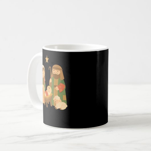 The Greatest Gift Off All Nativity Scene Jesus Mat Kaffeetasse (Vorderseite Links)
