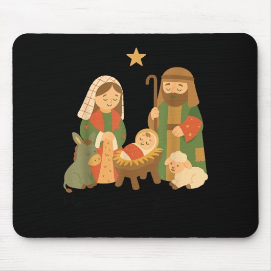 The Greatest Gift Off All Nativity Scene Jesus Mat Mousepad (Vorne)