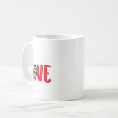 The Greatest Is Love Valentines Day Leopard Heart Kaffeetasse (Vorderseite Links)