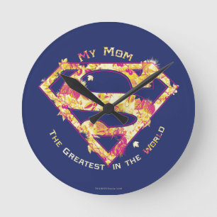 The Greatest Mom in the World Runde Wanduhr