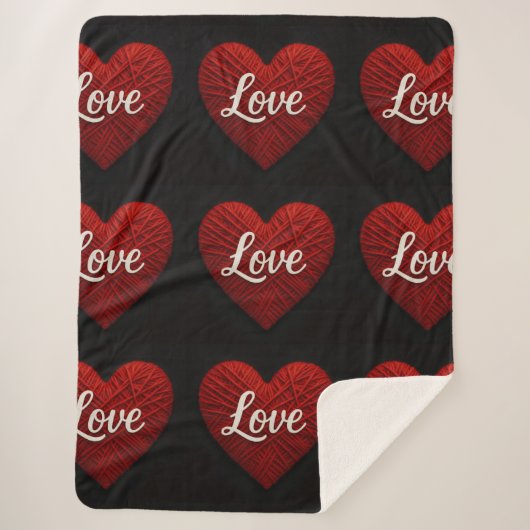 "The Greatest of These" Sherpa Yarn Look Blanket Sherpadecke (Vorderseite)