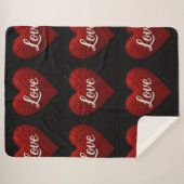 "The Greatest of These" Sherpa Yarn Look Blanket Sherpadecke (Vorderseite (Horizontal))