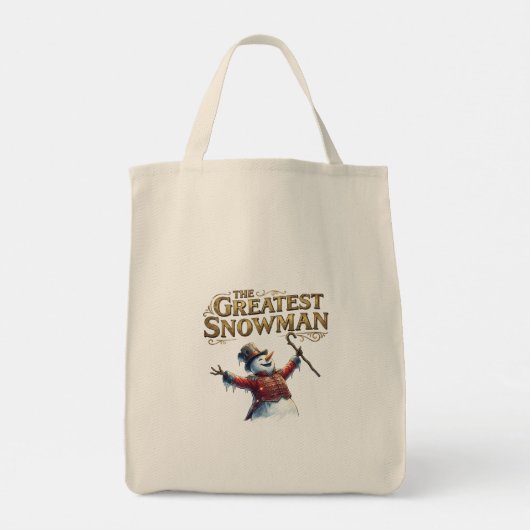 The Greatest Snowman Funny Musical Parody Tote Bag Tragetasche (Rückseite)