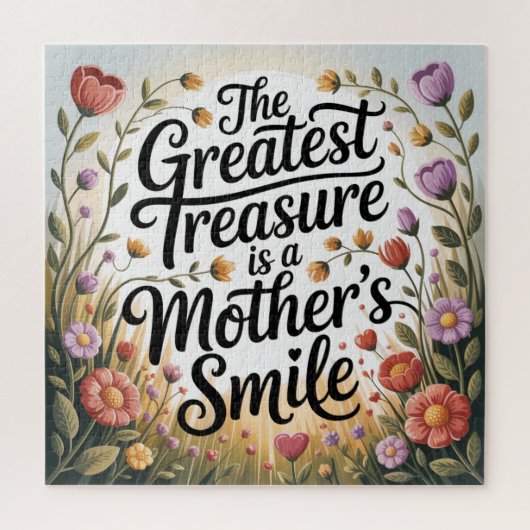 The Greatest Treasure Is A Mother's Smile Puzzle (Vertikal)