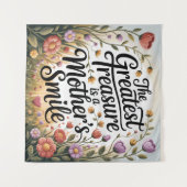The Greatest Treasure Is A Mother's Smile Wandteppich (Vorderseite (Horizontal))