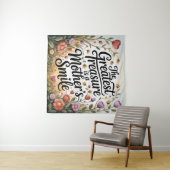 The Greatest Treasure Is A Mother's Smile Wandteppich (Beispiel (Horizontal))