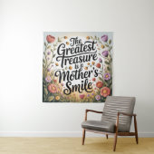 The Greatest Treasure Is A Mother's Smile Wandteppich (Beispiel)