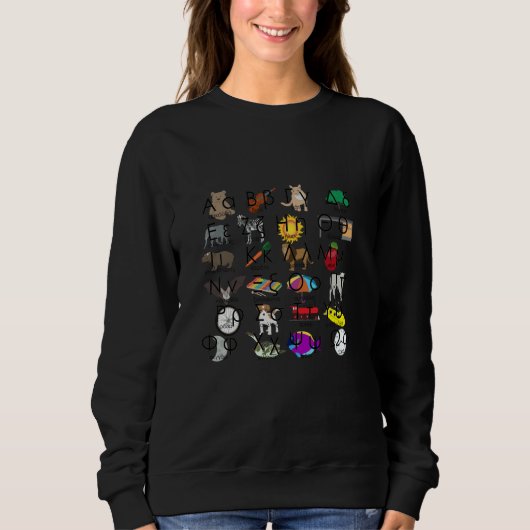The Greek Alphabet Letters Words & Pictures Sweatshirt (Vorderseite)