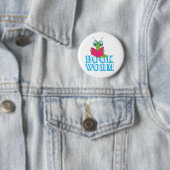 The Green Brilliant Cartoon Bookworm Book Worm Button (Beispiel)