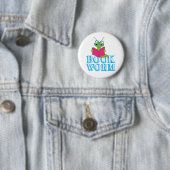 The Green Brilliant Cartoon Bookworm Book Worm Button (Beispiel)