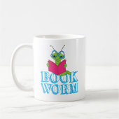 The Green Brilliant Cartoon Bookworm Book Worm Kaffeetasse (Links)