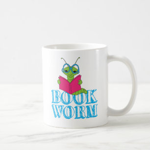The Green Brilliant Cartoon Bookworm Book Worm Kaffeetasse