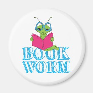 The Green Brilliant Cartoon Bookworm Book Worm Magnet