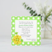 The Green Couple's Twins Baby Shower Einladung (Stehend Vorderseite)