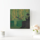 The Green Interior Quadratische Wanduhr (Zuhause)