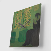 The Green Interior Quadratische Wanduhr (Winkel)