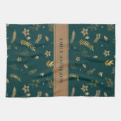 The Green Modern Gold Arch elegant, zeitgemäß Geschirrtuch (Horizontal)