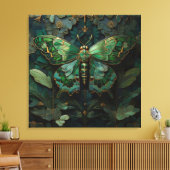 The Green Monarch - Butterfly Digital Art Leinwanddruck (Insitu (Wohnzimmer))