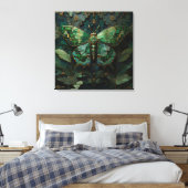 The Green Monarch - Butterfly Digital Art Leinwanddruck (Insitu (Schlafzimmer))