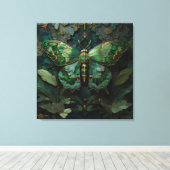 The Green Monarch - Butterfly Digital Art Leinwanddruck (Insitu (Holzboden))