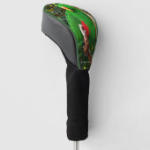"The Green Orator" Eclectus Parrot Golf Headcover (angewinkelt)