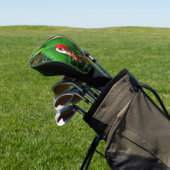 "The Green Orator" Eclectus Parrot Golf Headcover (In SItu)