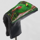 "The Green Orator" Eclectus Parrot Golf Headcover (3/4 Vorderseite)