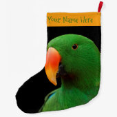 "The Green Orator" Eclectus Parrot Großer Weihnachtsstrumpf (Rückseite)
