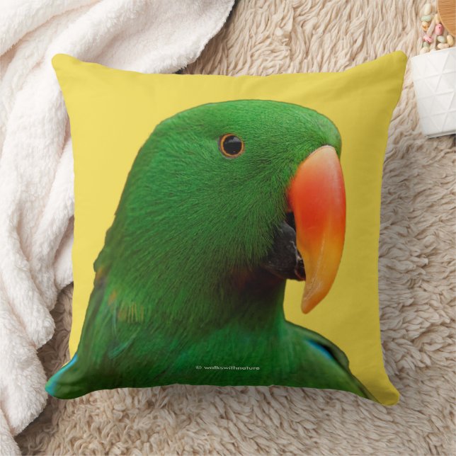 "The Green Orator" Eclectus Parrot Kissen (Decke)