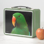 "The Green Orator" Eclectus Parrot Metall Brotdose (Beispiel)
