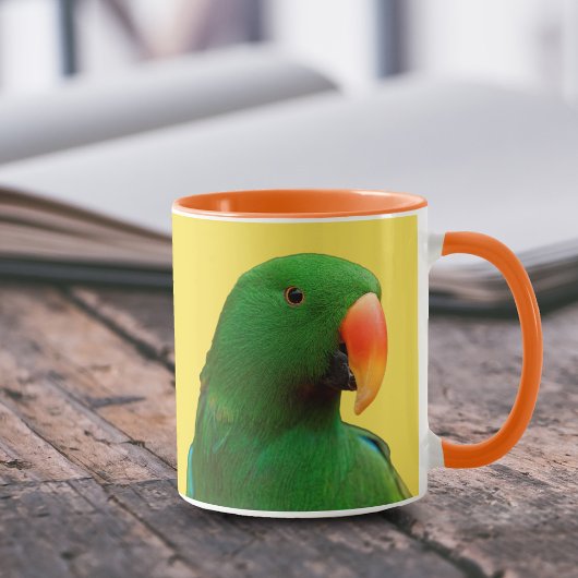 "The Green Orator" Eclectus Parrot Tasse