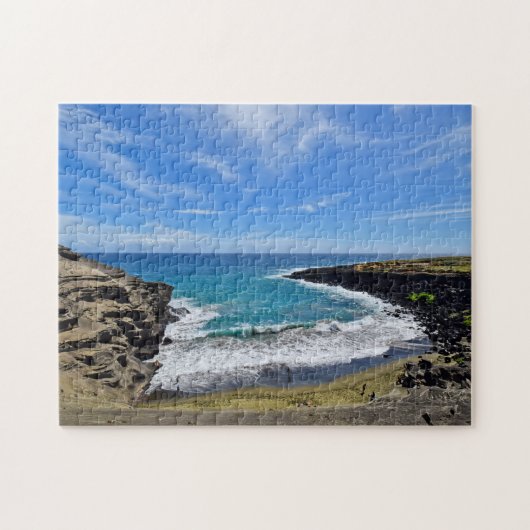 The Green Sand Beach - Big Island Hawaii Puzzle (Horizontal)