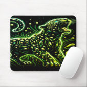 The Green Spotted Leopard On a Thick Laptop Tablet Mousepad (Mit Mouse)