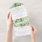 The Greenery & Gold Wedding Collection All In One Einladung (Abreißen)
