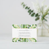 The Greenery & Gold Wedding Collection Begleitkarte (Stehend Vorderseite)