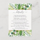 The Greenery & Gold Wedding Collection - Details Begleitkarte (Vorderseite)