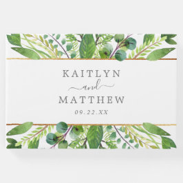 The Greenery & Gold Wedding Collection Gästebuch