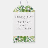 The Greenery & Gold Wedding Collection Geschenkanhänger (Vorderseite)