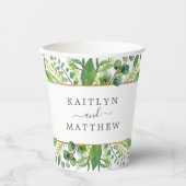The Greenery & Gold Wedding Collection Pappbecher (Vorderseite)