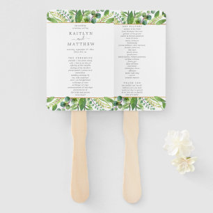 The Greenery & Gold Wedding Collection Programm Fächer