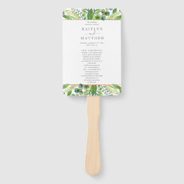 The Greenery & Gold Wedding Collection Programm Fächer