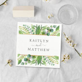 The Greenery & Gold Wedding Collection Serviette