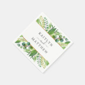 The Greenery & Gold Wedding Collection Serviette (Ecke)