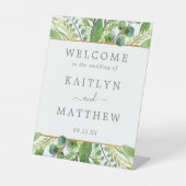 The Greenery & Gold Wedding Collection Sockelschild (Vorderseite)