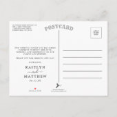 The Greenery & Gold Wedding Collection Vielen Dank Ankündigungspostkarte (Rückseite)