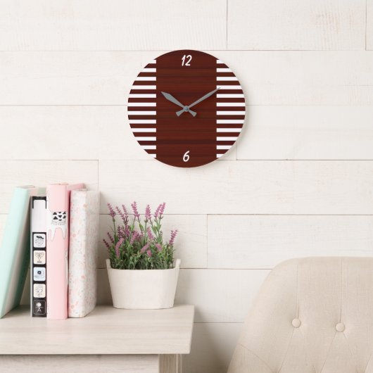The Gridiron Stripe Athletic Wall Clock Große Wanduhr (Lesesaal)