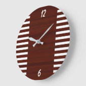 The Gridiron Stripe Athletic Wall Clock Große Wanduhr (Winkel)